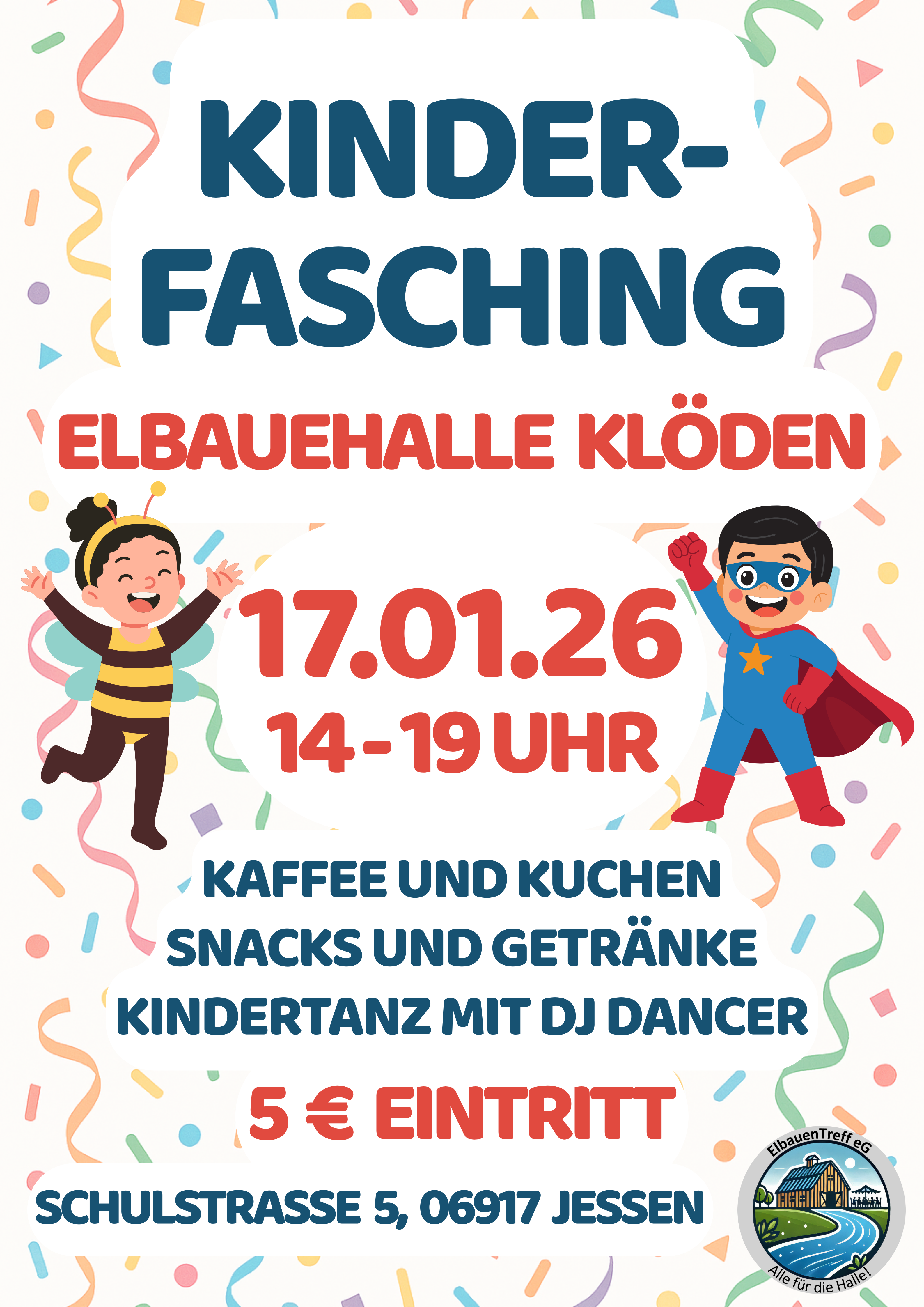 Kinderfasching ElbauenTreff eG 17.01.2026